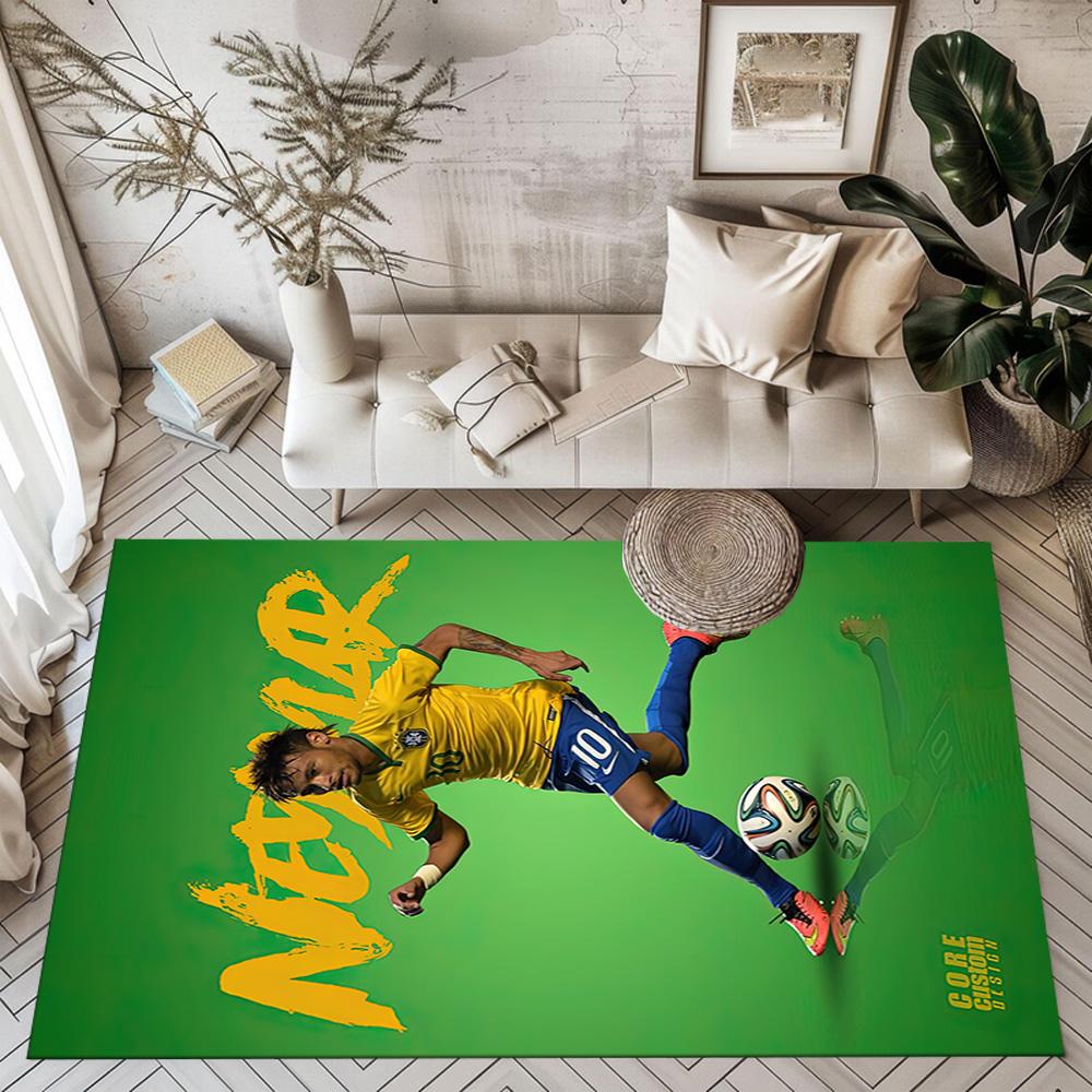 Neymar Jr. Brazil Celebration Square Rugs Are a Great Choice for Living Rooms, Bedrooms, Home Décor, and As Gifts.