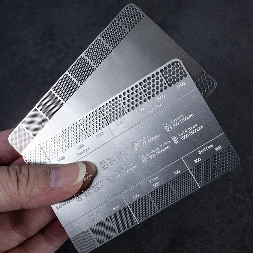 Serviceable Coffee Thickness Reference Card Thickness Comparison Ruler  Powder Grinding Comparison