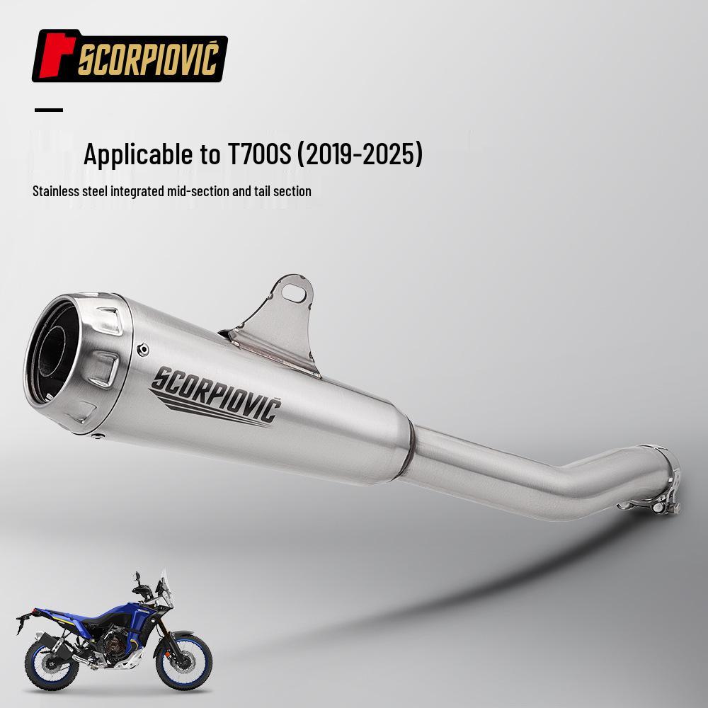 

T700S Mid-Pipe Rear-Pipe Integrated Motorcycle Exhaust for 2019-2025 Models