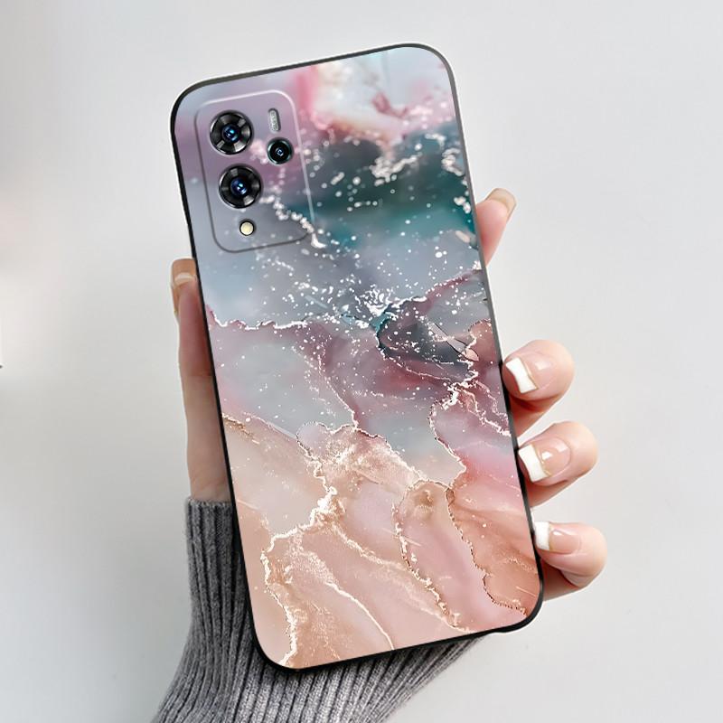 For ZTE Blade V40 Pro/ZTE 9046 Case Cute Love Rabbit Funny Black Matte Soft TPU Protective Back Cover For ZTE V40 Pro Phone Case