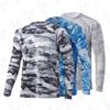 Mens Quick-Dry UV Protection Long Sleeve Fishing Shirt Breathable Ice Silk Cycling Jersey Summer Outdoor Sportwear