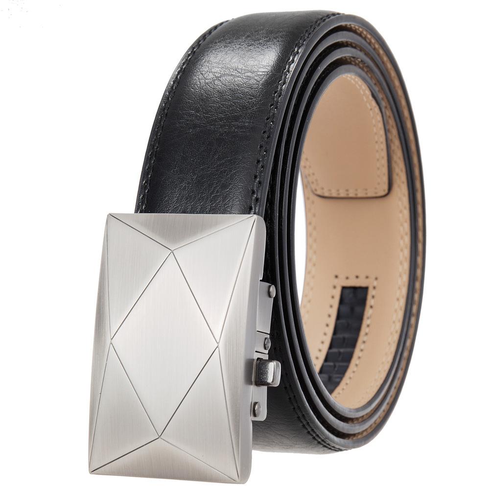 1Pcs Prismatic Men'S Belt Korean Version Tide Automatic Buckle Men'S Cowhide Belt Fashion Belt Ly36-1339-1