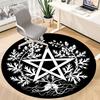 1PCPentacle Roots Office Round Area Rug,  Mat Suitable For Office, Under Office Chairs Bedroom Living Room Home Decor, Room Deco