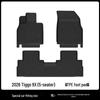 Chery Tiggo 9 Odorless TPE Car Floor Mats & Wear-Resistant Trunk Mat with Carbon Fiber Pattern Backrest Pad