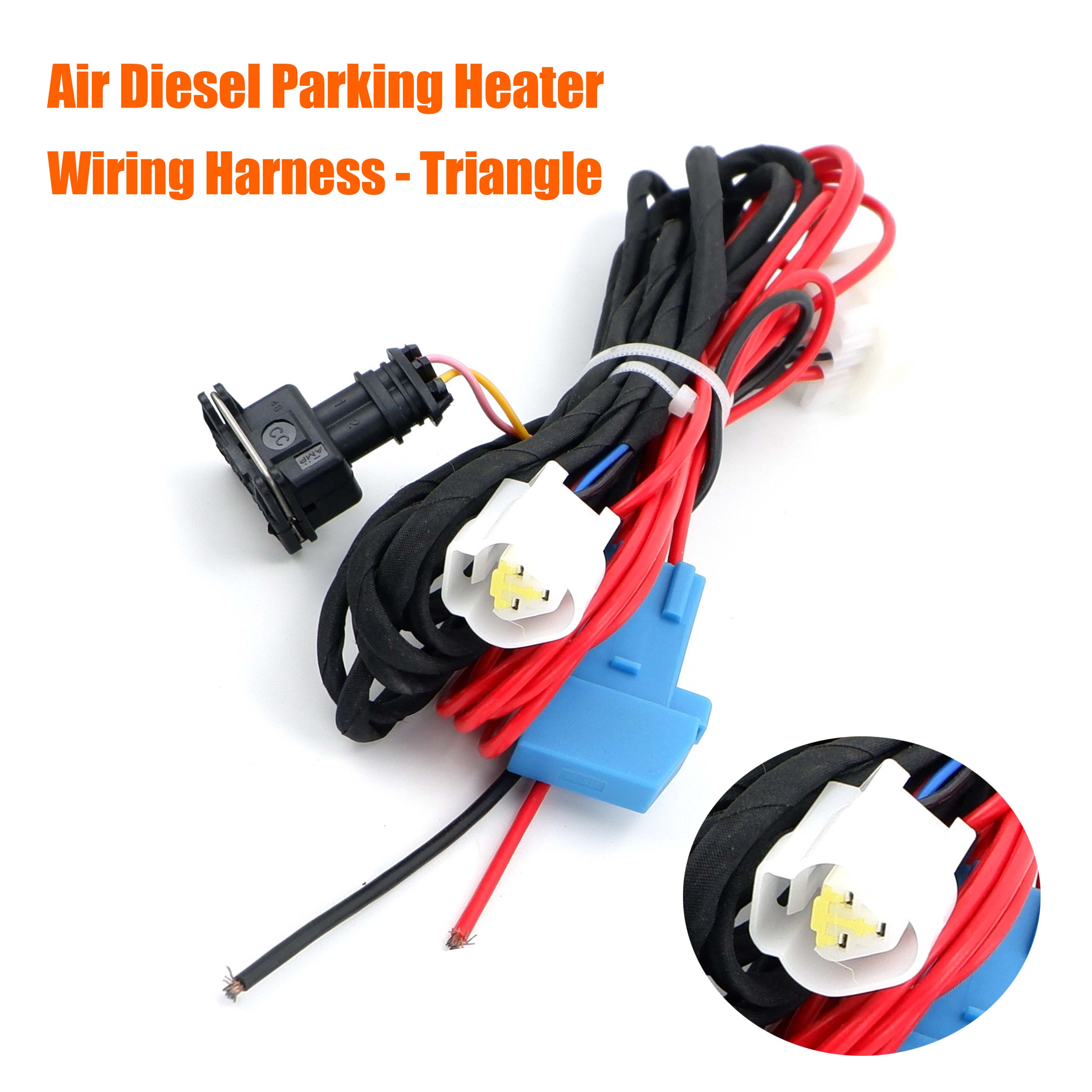 

12V / 24V Air Diesel Heater Wiring Harness Loom Power Supply Cable Adapter Round / Triangel For Eberspacher Webasto