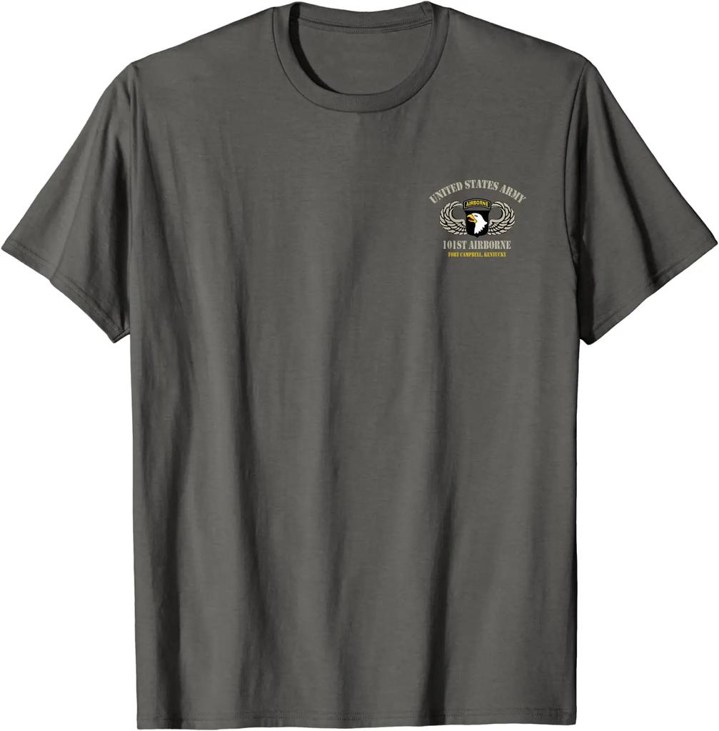 101. US-Luftlandedivision Fallschirmjäger Unisex T-Shirt Kurzarm Freizeit 100% Baumwolle Rundhals Sommer T-Shirt