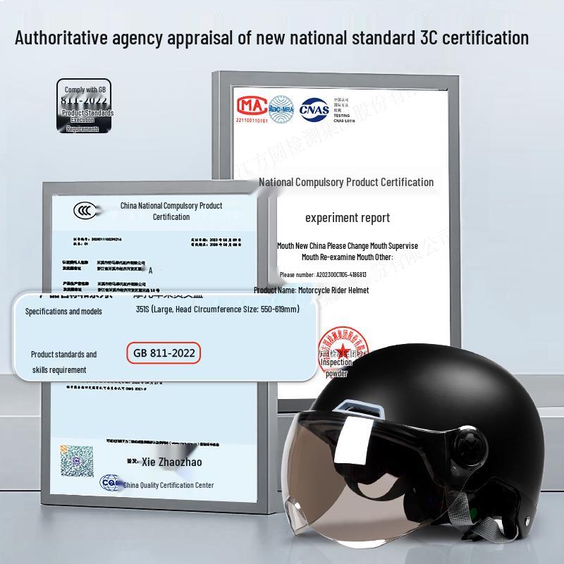 Wild Horse 3C Certified Lightweight Half Helmet: All-Season Electric Motorcycle for Men & Women with Summer Sun Protection