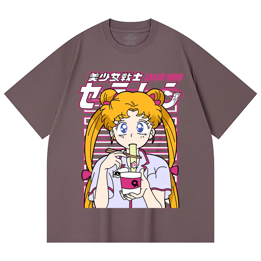 T-shirt Unisex Pesante 100% Cotone 230 g/m² Stampa Sailor Moon V3 Minako