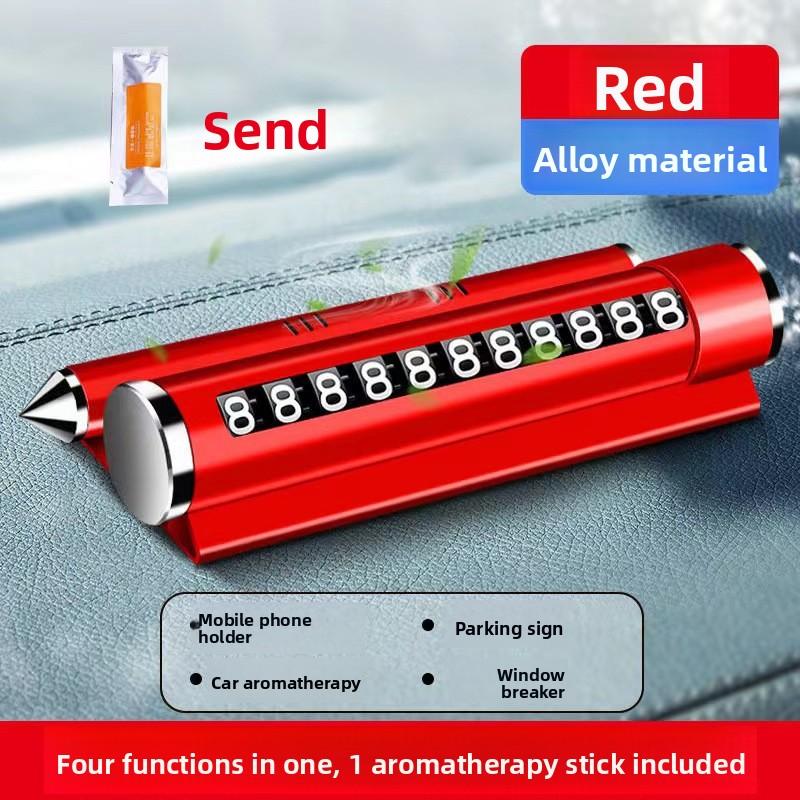 Auto Supplies Temporary Parking Number Plate Moving Car License Plate Creative Inside The Car Metal Roller Type Car Logo Phone Plate