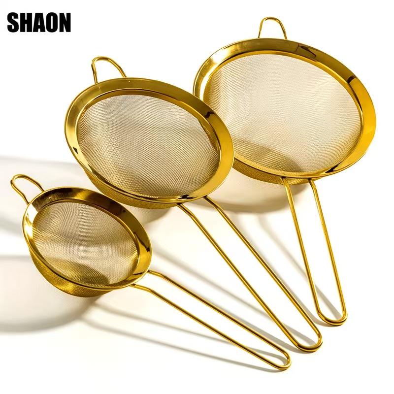 Stainless Steel Handheld Kitchen Sieve & Skimmer Ladle for Soy Milk, Oil, Flour, and Hot Pot.