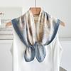 Chessboard Plaid 71CM Cotton and Linen Silk Scarf Small Square Scarf Women's Spring and Autumn Summer Thin Scarf Scarf Linen Headscarf Belt
