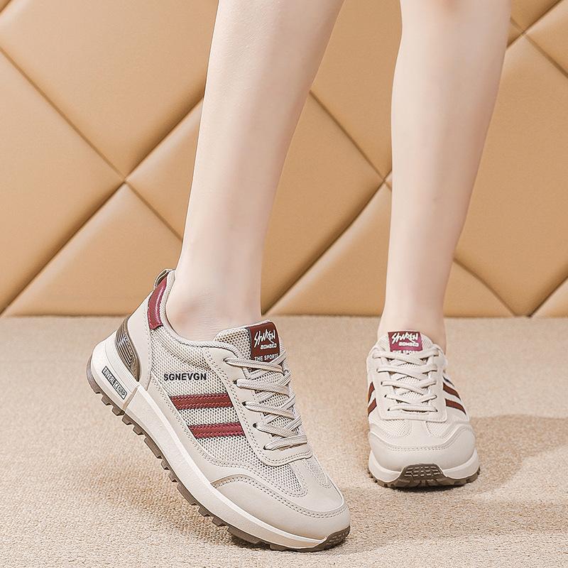 

Breathable thick-soled dad shoes travel running sneakers retro soft-soled women 35
