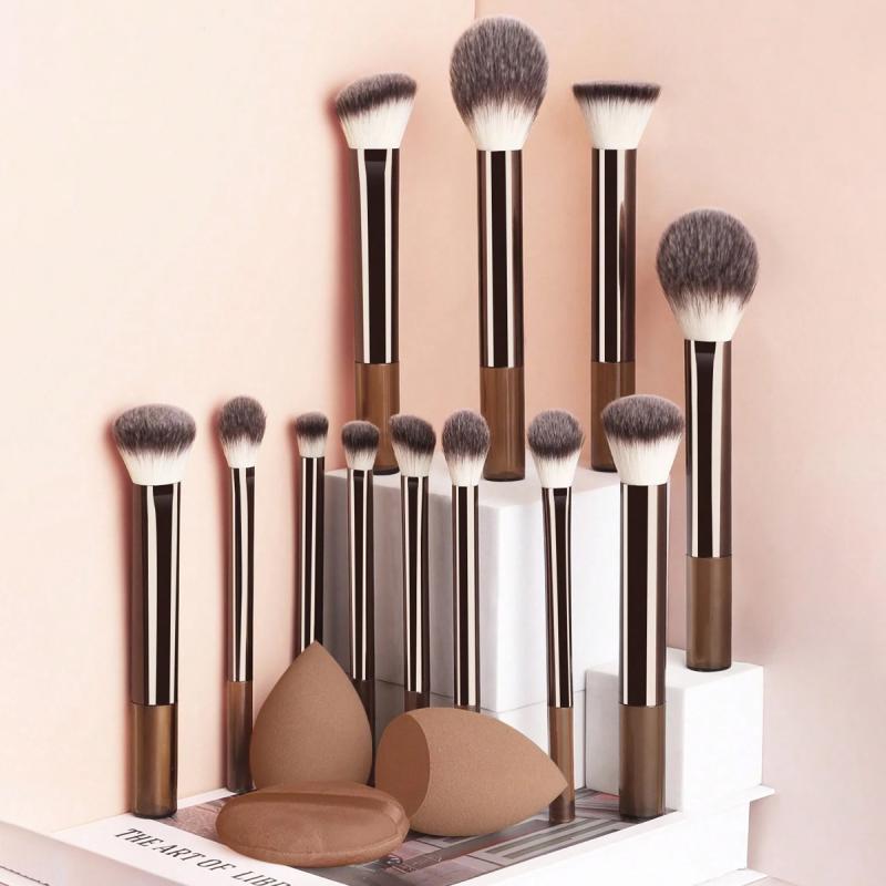 10/12Pcs Mini Makeup Brush Set Powder Eyeshadow Foundation Blush Blender Concealer Beauty Portable Makeup Tool Brush Travel Kit