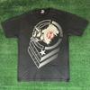 Tricou Vintage Y2K Metal Mulisha Craniu Boxy Negru Estompat M Punk Goth Streetwear