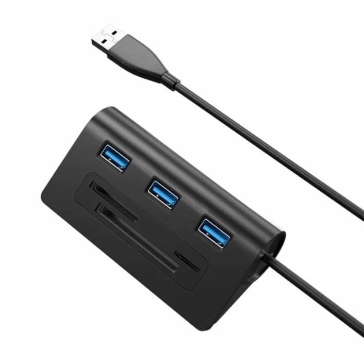 

ACASIS HS0023 6-в-1 3xUSB3.0 + слоты для карт TF / SD / CF USB-концентратор-разветвитель