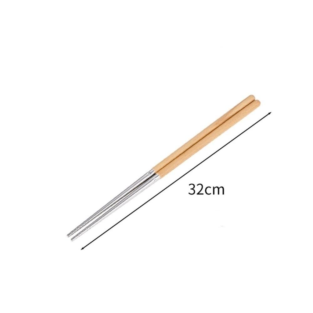316 Stainless Steel Chinese Chopsticks Heat Resistant Metal Chopstick  Kitchen Tools