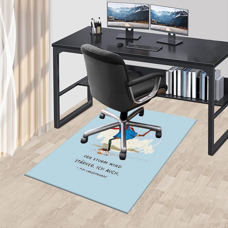 1 Stück Pippi Langstrumpf Sturm Extra Groß Rutschfester Boden Teppich, Büro, Familie, Schlafzimmer, Studio Großer Bereichsteppich Indoor Teppiche