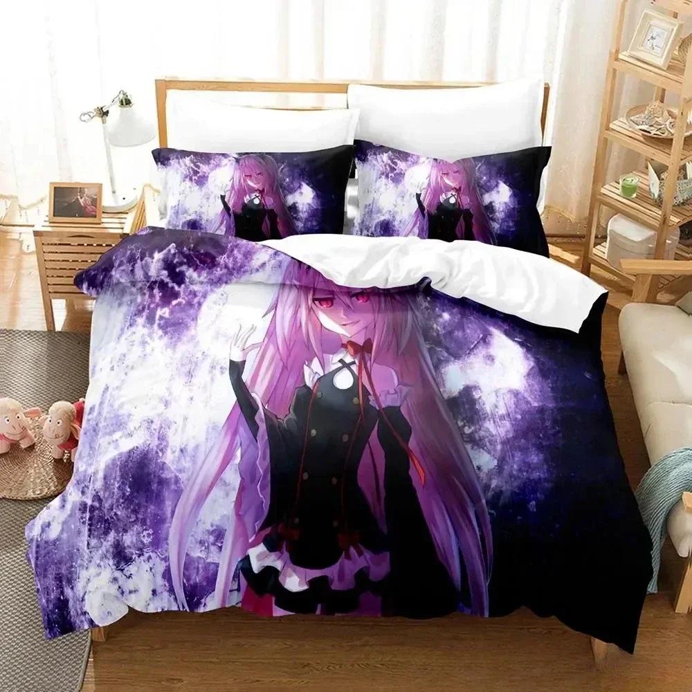 Fashion Seraph of the End Bedding Set Printed With Pillowcase Duvet Cover Soft Queen King Size Bedclothes Home Adult Kid Bedroom