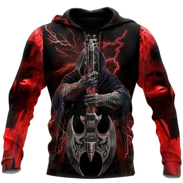 Men's Hoodies Sweatshirt 3D Print Horror Skull Streetwear Harajuku Pullover Hip Hop Jacket Men Women Tracksuit Oversized Hoodie