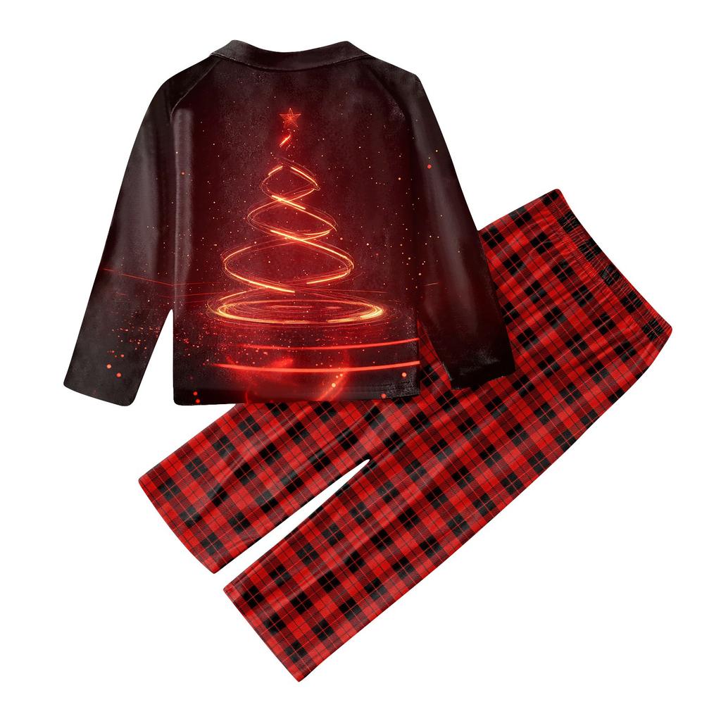 Christmas Prints Family Matching Long Sleeve Tops+Pants Set Family Matching Sets