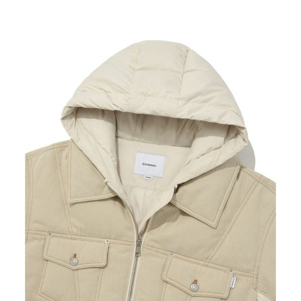Covernat Zipper Hooded Down Jacket Men outerwear CO2304DPA2IV