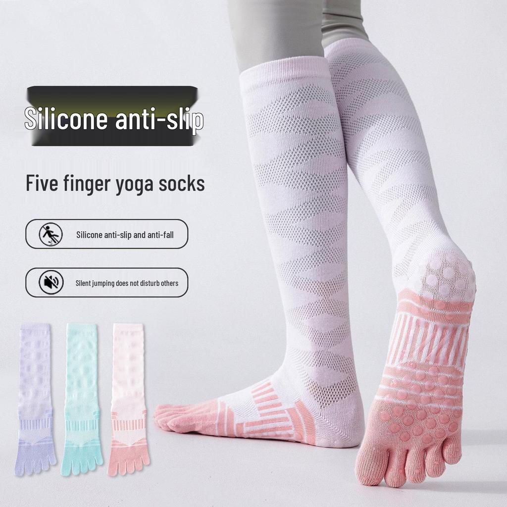 Non-Slip Five-Toe Pilates & Yoga Socks with Massage Sole