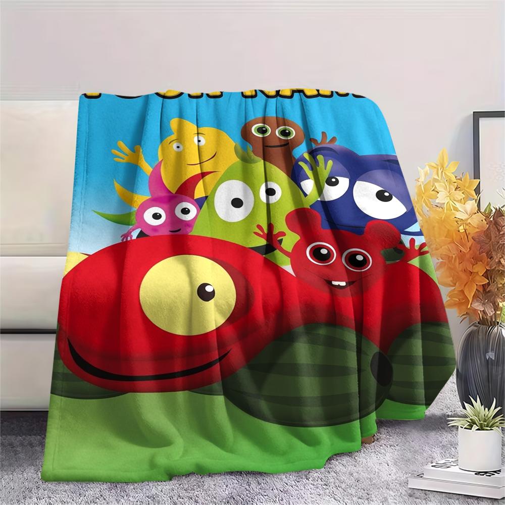 1PC Custom Name Babblarna Patterned Flannel Blanket Suitable For All Seasons for Home Decor Warmth and Comfort Gifts Holiday Present