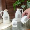 Cross Border Ceramic Printed Letter Spice Bottle Japanese Kitchen Oil Can Creative Storage Pepper Jar