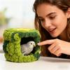 Bird Bed For Cage Cute Winter Plush Hammock Cylinder Parakeet Nest Warm Bird Bed For Parrot Cockatiel Conure Lovebird Finch