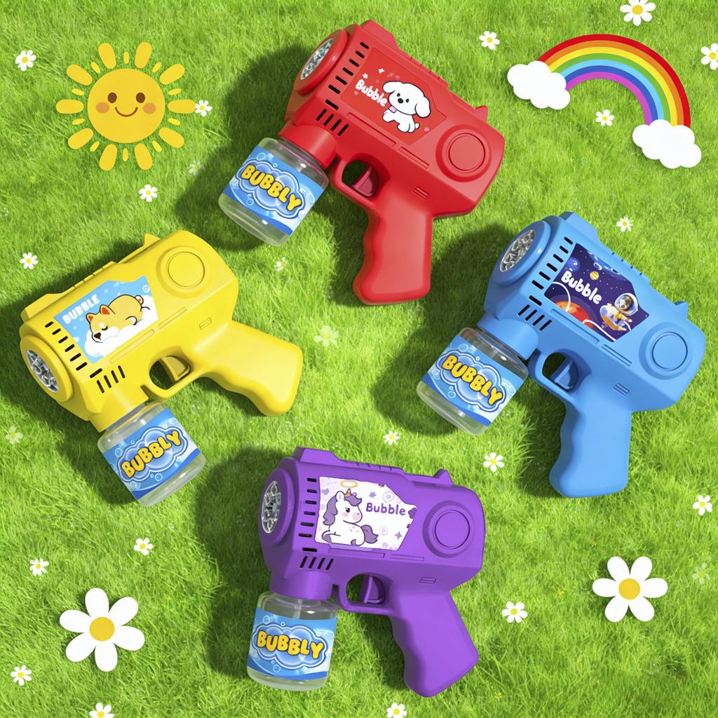 Knyysecq Cute Bubble Gun Children'S Toy Fully Automatic Continuous Delivery Holiday Party Gift Toy Without Battery Bubble Water