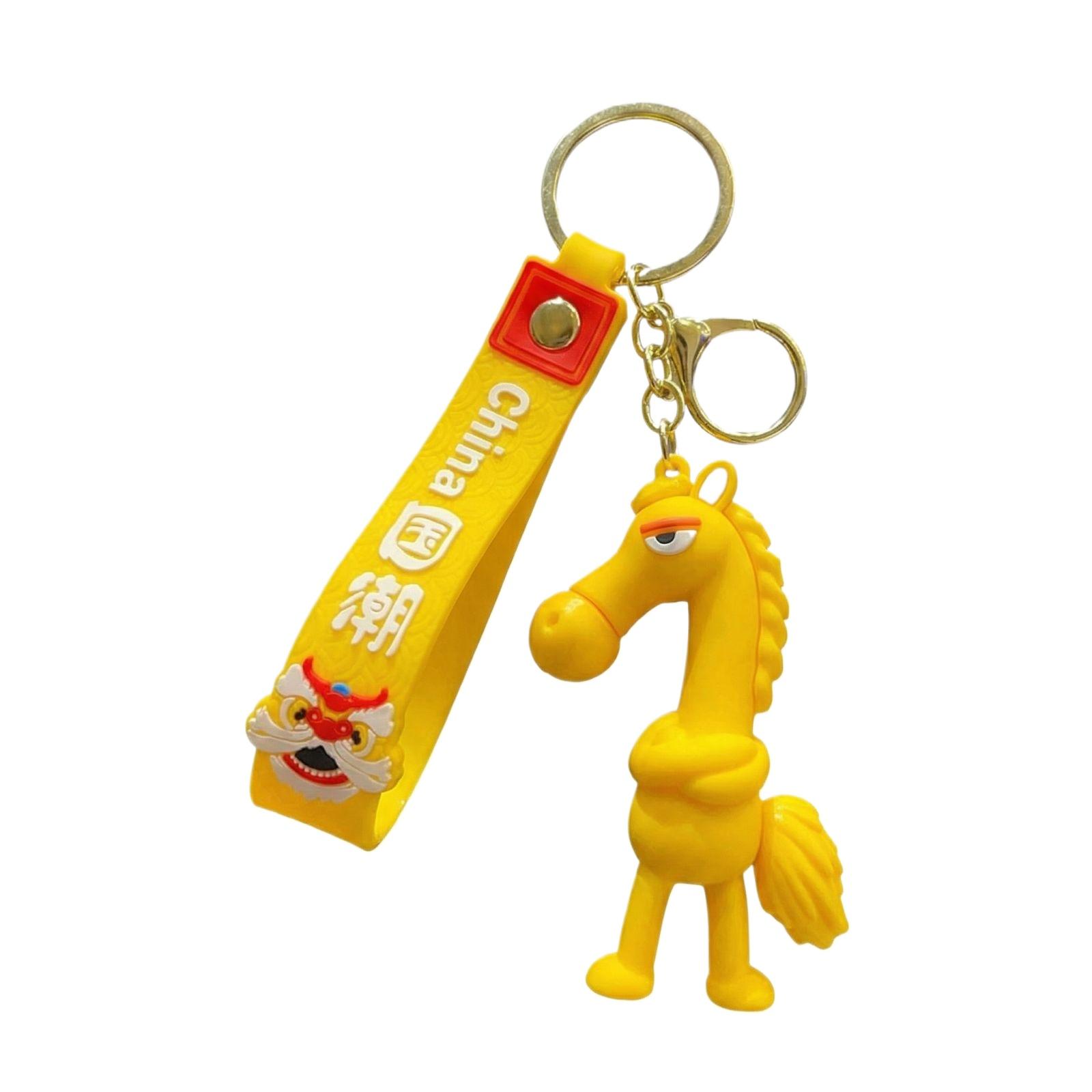 

Horse-Year Keychain— Pendant, Chinese Horse For New Year One Size жовтий