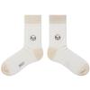 SNOOZY Maltipom Puppy Face Embroidered Socks (White Ivory)