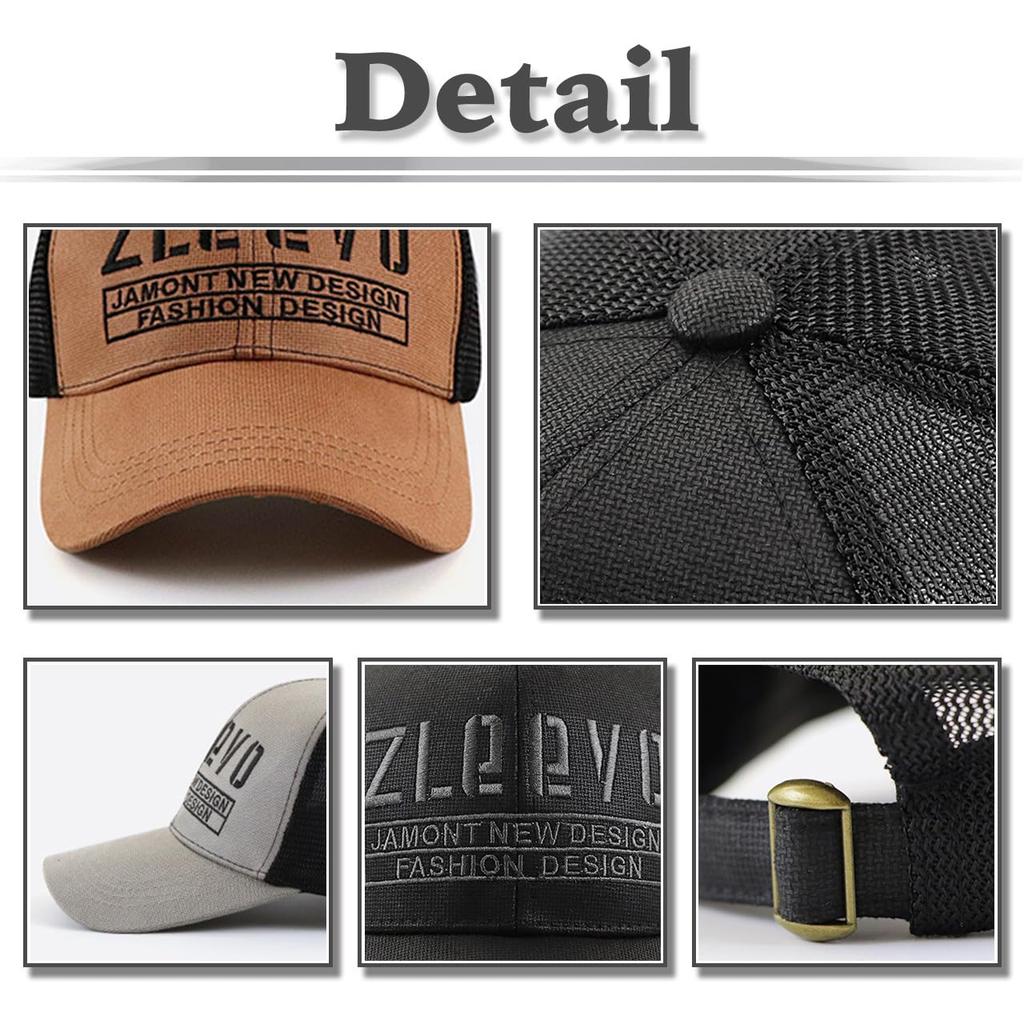 Mesh Cap with English CA726 [White Fang] Letters, Hat, Running, Outdoor, Women, Men, (Black)