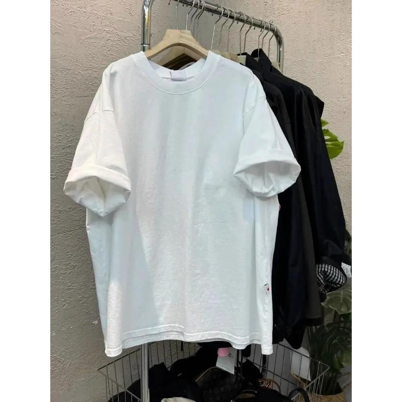 Fashionable Round Neck Unisex Pink Oversized Crew Neck T-Shirt Casual Short Sleeve Basic