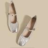 Fashion Pleated Shallow Heeled Shoes Designer Classical Loafers Shoes 2025 Autumn Fad Woman Pumps New Brand Dress Zapatillas De Mujer