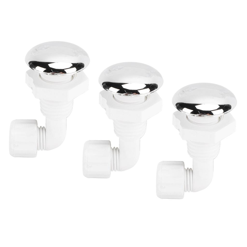 3 Stück Whirlpool Drehbogen Blasenluftdüse Robuste PVC Whirlpool Luftdüse Massage Badewannendüse für