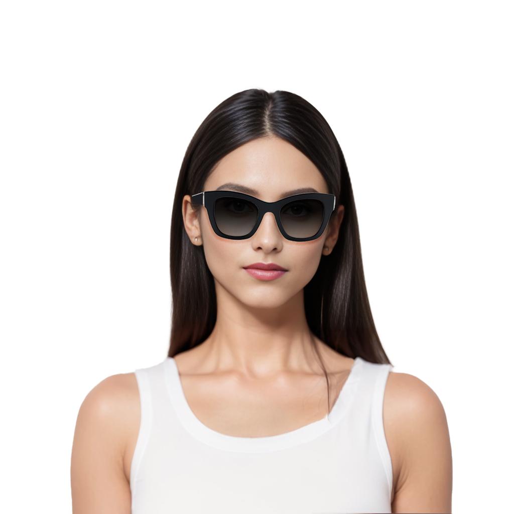 Chanel Square Sunglasses With Gray Lenses And Heart Shape Women Sunglasses Black CH5478-C501