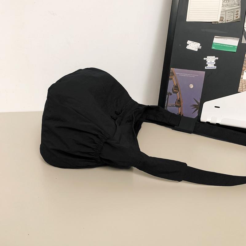 Nylon Crossbody Bag Men Women Casual Shoulder Bag with Front Pockets and Adjustable Strap