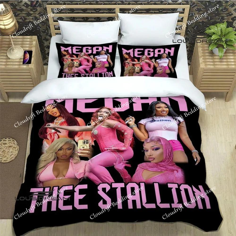 Rapper Megan Thee Stallion Bedding Sets Exquisite Supplies Set Duvet Cover Bed Comforter Set Bedding Set Luxury Birthday Gifts02
