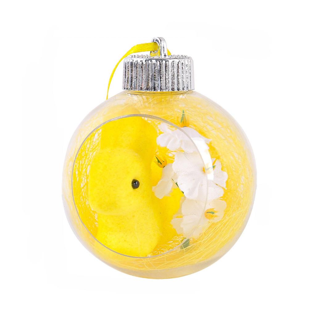 Velikonoční akrylové dekorace na kouli, ozdoby, průhledný zajíček, závěsný míč, kulatý míč, atmosféra, rozvržení, přívěsek na okno