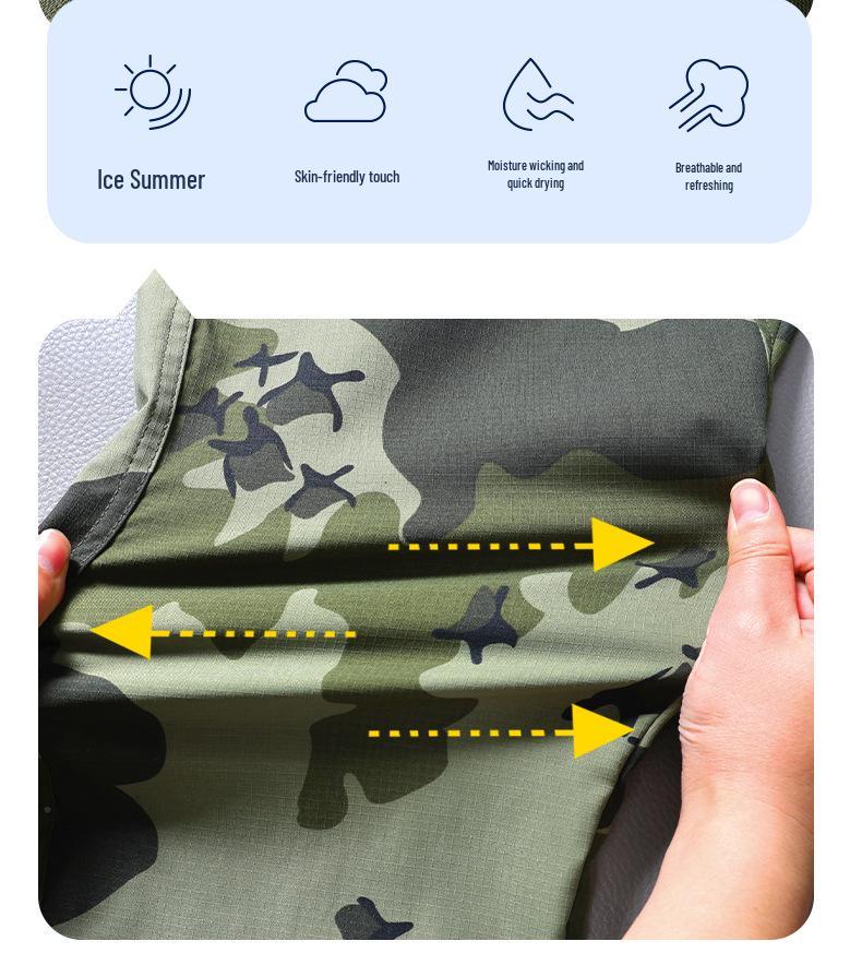 Pánská rychleschnoucí letní pracovní sada: Prodyšný oblek chránící před sluncem pro venkovní stavební a dílenské práce