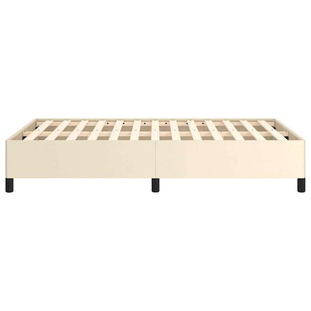 Bed Frame without Mattress Cream 120 x 190 cm Faux Leather
