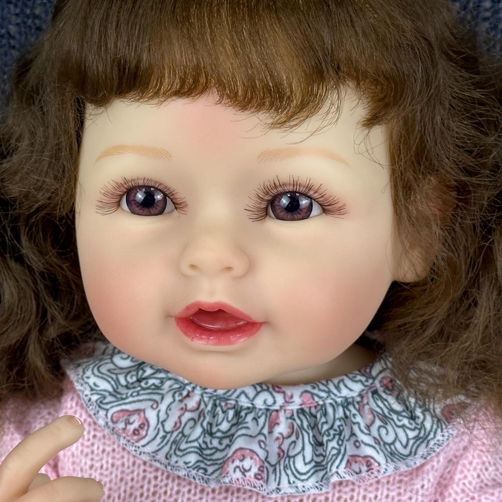 55CM Lavabile Realistica Morbida dipinta a mano Simulazione Baby Reborn Doll Bambini Accompagna la bambola da gioco