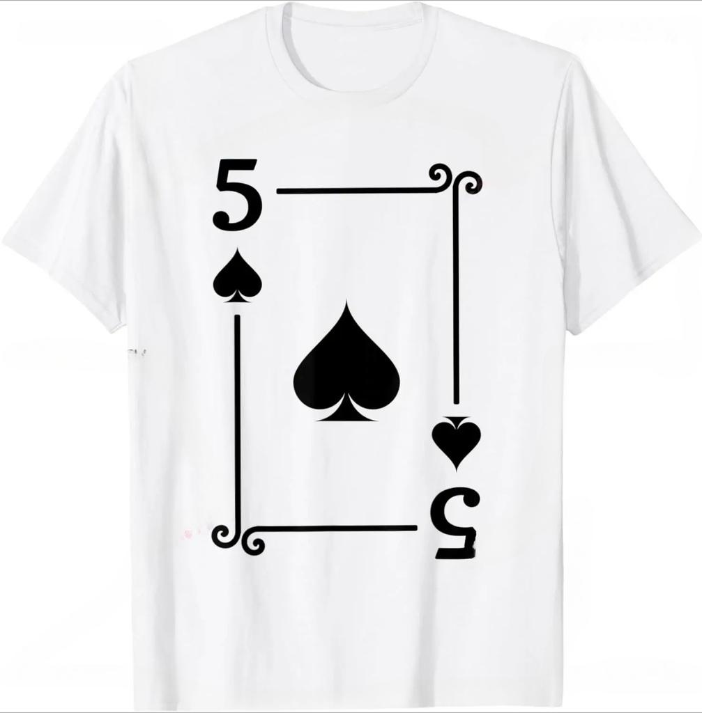 Playing Cards Costume Acekqj1098765432 Diamonds Card Poker Tshirt Unisex Summer Streetwear Tops Camiseta