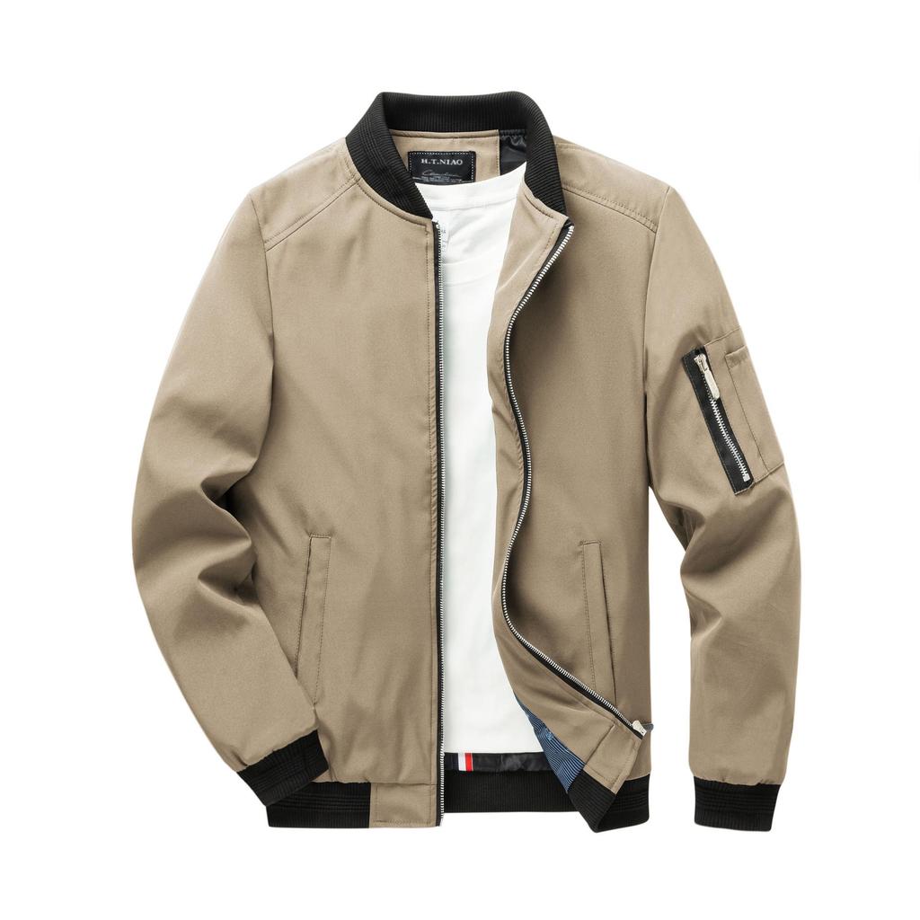 Veste Casual Homme Grande Taille Coupe Ajustée Européenne & Américaine pour Printemps & Automne