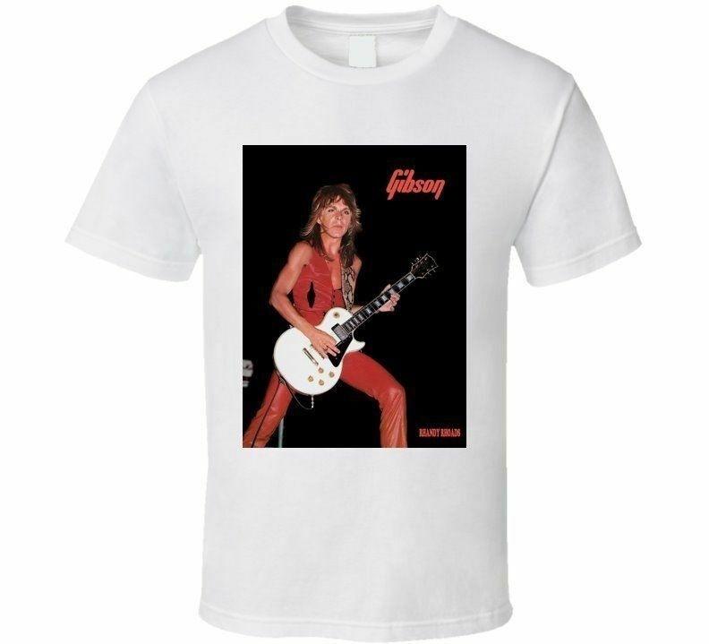 

Randy Rhoads Custom Print Tribute Gibson Футболка Футболка Футболка