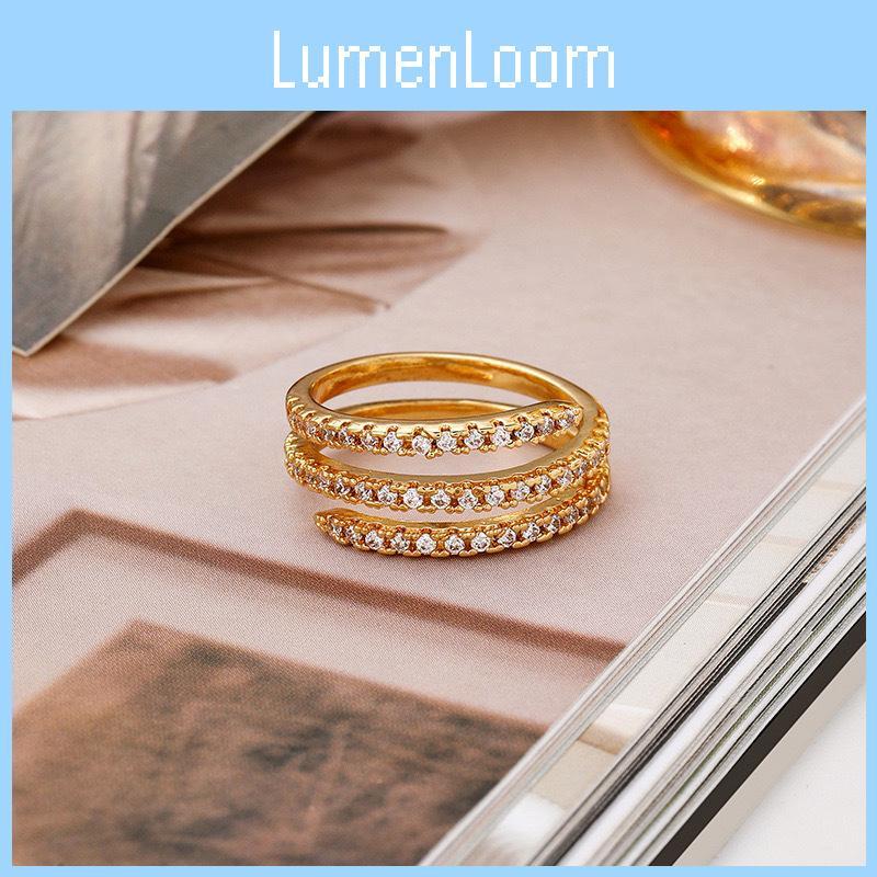 Elegant Fashionable Adjustable Copper Ring For Women With Chic Geometric Design