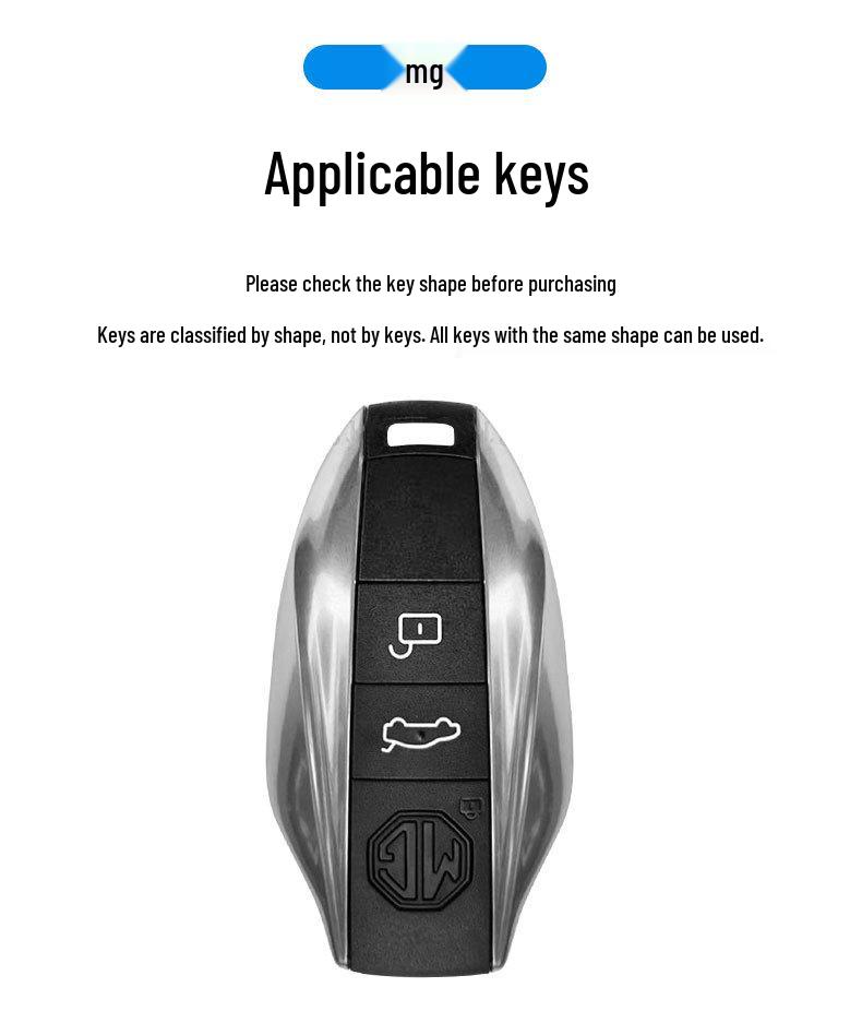 MG7 New Key Fob Cover: Metal Car Accessory with High-End Design for MG7 Remote Key (2023)