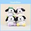 Cute Cartoon Style Plush Dog Keyring With Bowknot For Bags And Backpacks In Various Colors