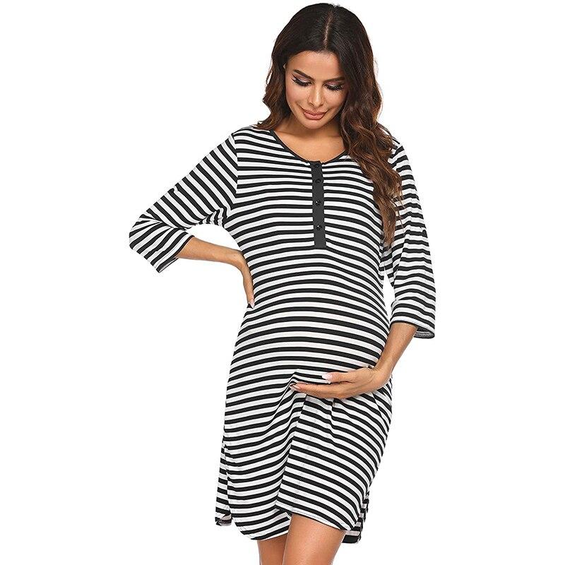 Women Maternity Dress Sleep Nightshirt 
